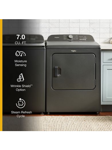 7.0 Cu. Ft. Whirlpool® Top Load Electric Dryer with Moisture Sensor