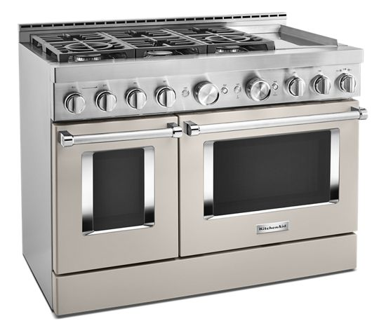 KitchenAid 48'' Smart Commercial-Style Gas Range with Griddle