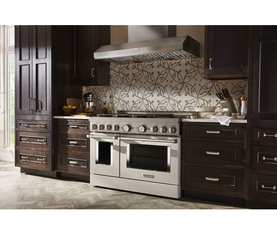 KitchenAid 48'' Smart Commercial-Style Gas Range with Griddle