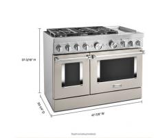 KitchenAid 48'' Smart Commercial-Style Dual Fuel Range with Griddle