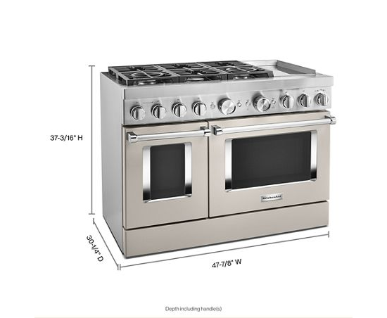 KitchenAid 48'' Smart Commercial-Style Dual Fuel Range with Griddle