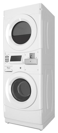 Commercial Gas Stack Washer/Dryer, Coin Equipped