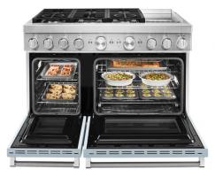 KitchenAid 48'' Smart Commercial-Style Dual Fuel Range with Griddle