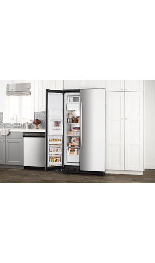 33-inch Side-by-Side Refrigerator with Dual Pad External Ice and Water Dispenser