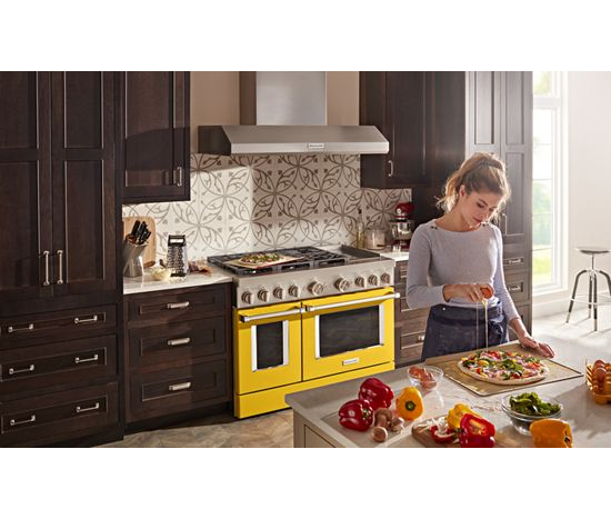 KitchenAid 48'' Smart Commercial-Style Dual Fuel Range with Griddle