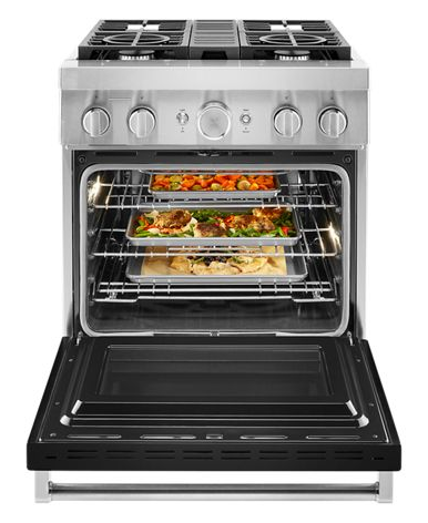 KitchenAid® 30'' Smart Commercial-Style Dual Fuel Range with 4 Burners