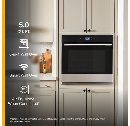 5.0 Cu. Ft. Single Wall Oven with Air Fry When Connected