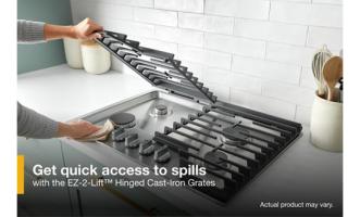 36-inch Gas Cooktop with 2-in-1 Hinged Grate to Griddle
