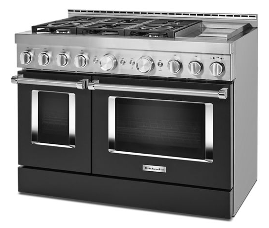 KitchenAid 48'' Smart Commercial-Style Gas Range with Griddle