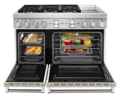 KitchenAid 48'' Smart Commercial-Style Dual Fuel Range with Griddle