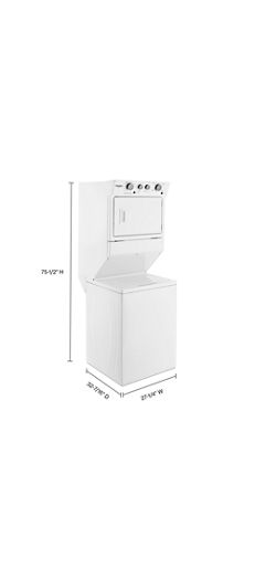 3.5 cu.ft Gas Stacked Laundry Center 9 Wash cycles and AutoDry™