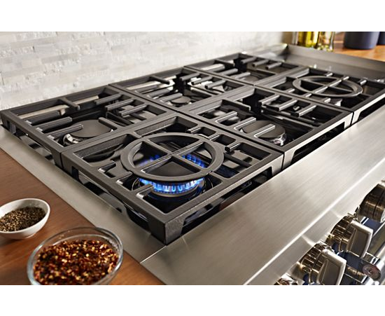 KitchenAid 48'' Smart Commercial-Style Dual Fuel Range with Griddle