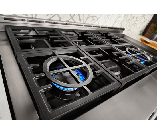 KitchenAid 48'' Smart Commercial-Style Gas Range with Griddle