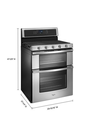 6.0 Cu. Ft. Gas Double Oven Range with EZ-2-Lift™ Hinged Grates