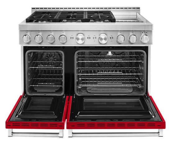 KitchenAid 48'' Smart Commercial-Style Gas Range with Griddle