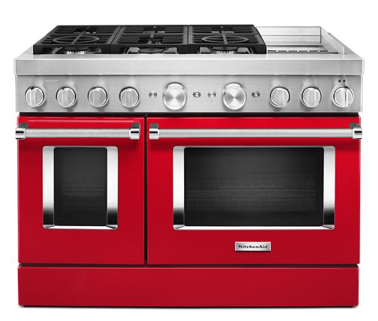 KitchenAid 48'' Smart Commercial-Style Dual Fuel Range with Griddle
