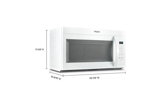 30’ W 1.7 cu. ft Over the range Microwave with 1000-Watts Cooking Power