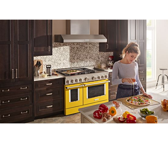 KitchenAid 48'' Smart Commercial-Style Gas Range with Griddle