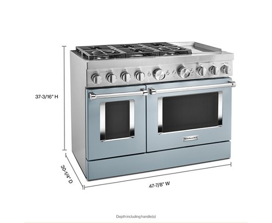 KitchenAid 48'' Smart Commercial-Style Dual Fuel Range with Griddle