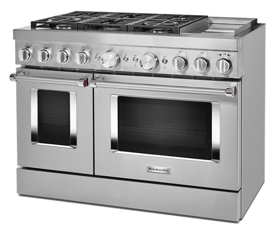 KitchenAid 48'' Smart Commercial-Style Dual Fuel Range with Griddle