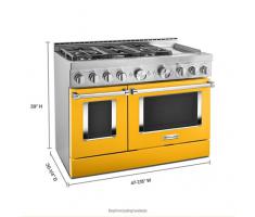 KitchenAid 48'' Smart Commercial-Style Gas Range with Griddle