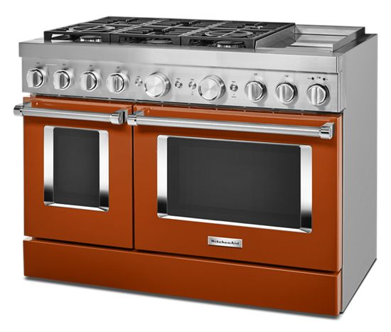 KitchenAid 48'' Smart Commercial-Style Dual Fuel Range with Griddle