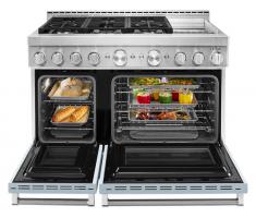 KitchenAid 48'' Smart Commercial-Style Gas Range with Griddle