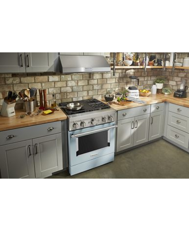 KitchenAid® 30'' Smart Commercial-Style Dual Fuel Range with 4 Burners