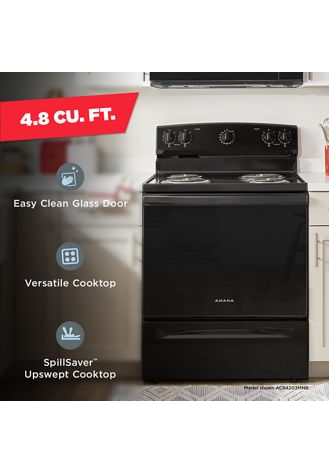 Amana® 30-inch Electric Range with Easy-Clean Glass Door