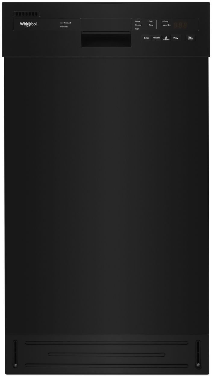 Small-Space Compact Dishwasher with Stainless Steel Tub.