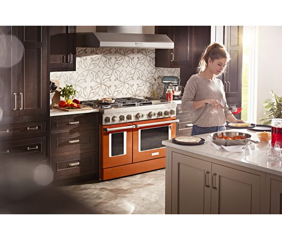 KitchenAid 48'' Smart Commercial-Style Dual Fuel Range with Griddle