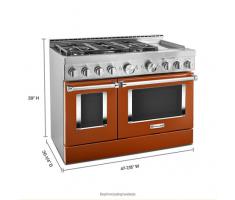 KitchenAid 48'' Smart Commercial-Style Gas Range with Griddle
