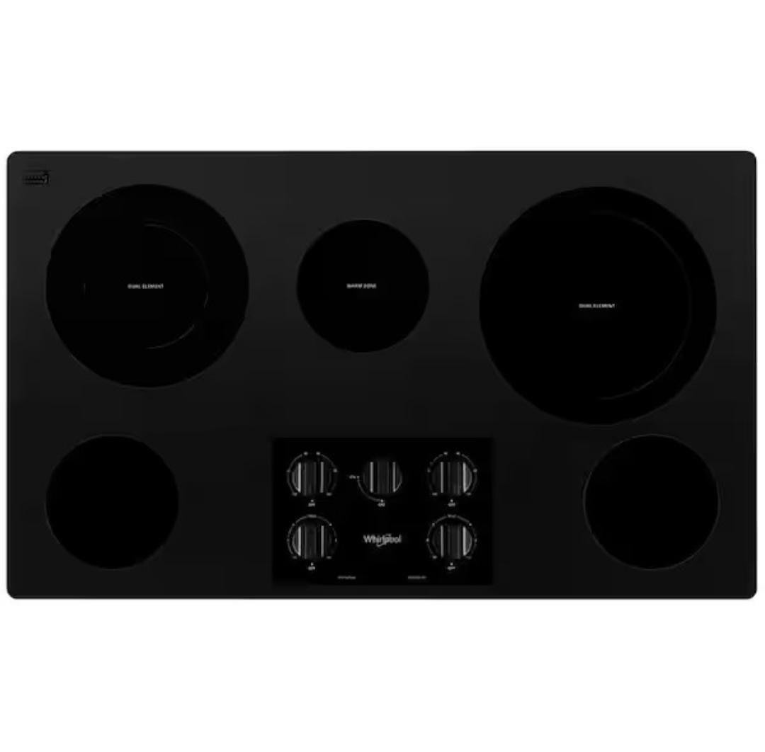 36-inch Electric Ceramic Glass Cooktop with Two Dual Radiant Elements