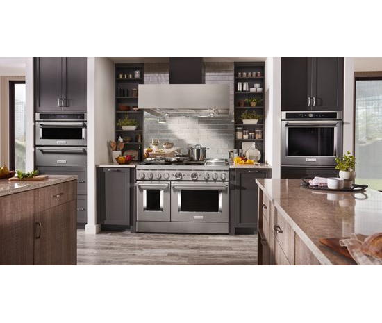 KitchenAid 48'' Smart Commercial-Style Dual Fuel Range with Griddle