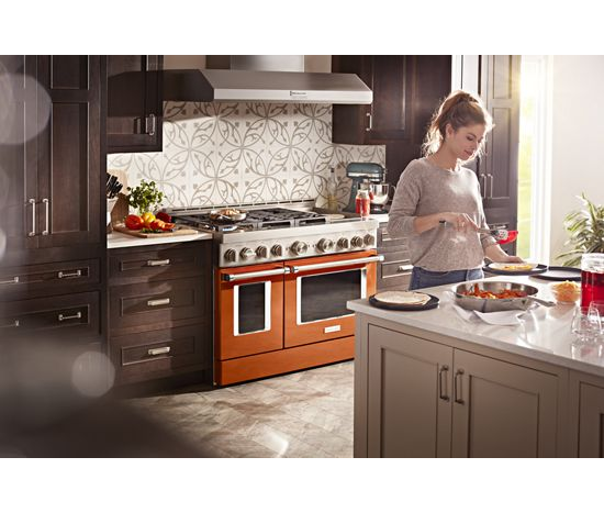 KitchenAid 48'' Smart Commercial-Style Gas Range with Griddle
