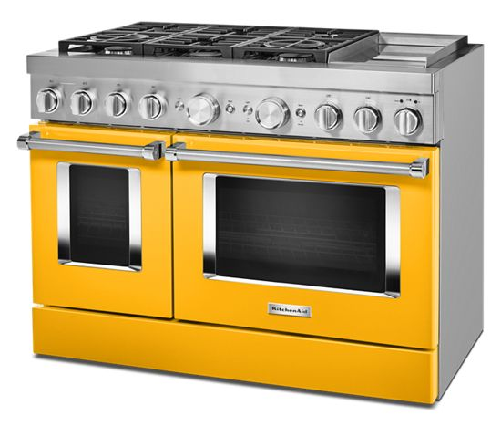 KitchenAid 48'' Smart Commercial-Style Dual Fuel Range with Griddle