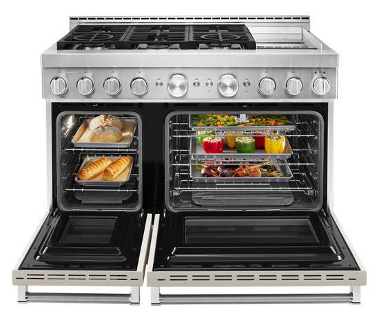 KitchenAid 48'' Smart Commercial-Style Gas Range with Griddle
