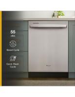 Quiet Dishwasher with Boost Cycle and Extended Soak Cycle.