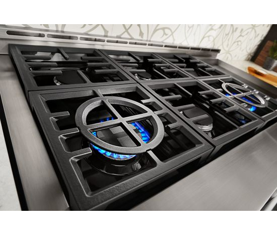 KitchenAid 48'' Smart Commercial-Style Gas Range with Griddle