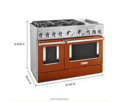 KitchenAid 48'' Smart Commercial-Style Dual Fuel Range with Griddle
