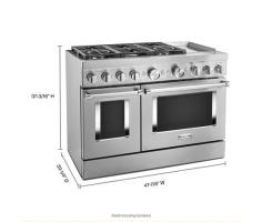 KitchenAid 48'' Smart Commercial-Style Dual Fuel Range with Griddle