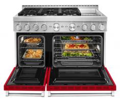 KitchenAid 48'' Smart Commercial-Style Gas Range with Griddle