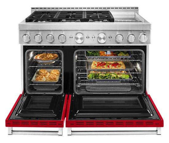 KitchenAid 48'' Smart Commercial-Style Gas Range with Griddle