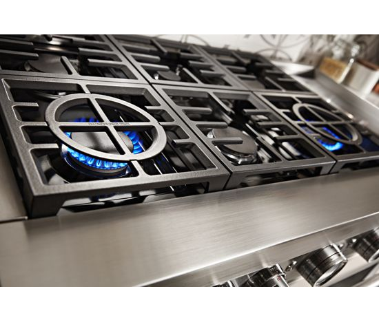 KitchenAid 48'' Smart Commercial-Style Dual Fuel Range with Griddle