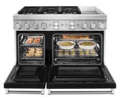 KitchenAid 48'' Smart Commercial-Style Dual Fuel Range with Griddle