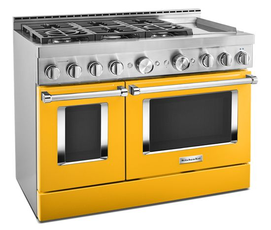 KitchenAid 48'' Smart Commercial-Style Gas Range with Griddle