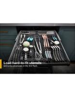 Quiet Dishwasher with 3rd Rack and Pocket Handle