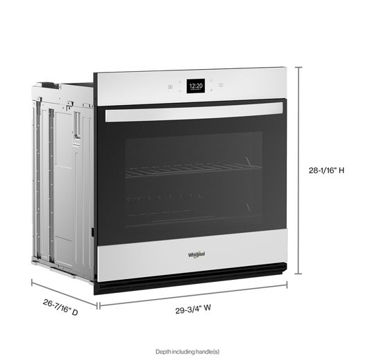 5.0 Cu. Ft. Single Wall Oven with Air Fry When Connected.