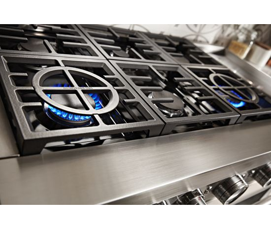 KitchenAid 48'' Smart Commercial-Style Dual Fuel Range with Griddle
