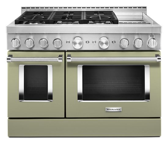 KitchenAid 48'' Smart Commercial-Style Gas Range with Griddle